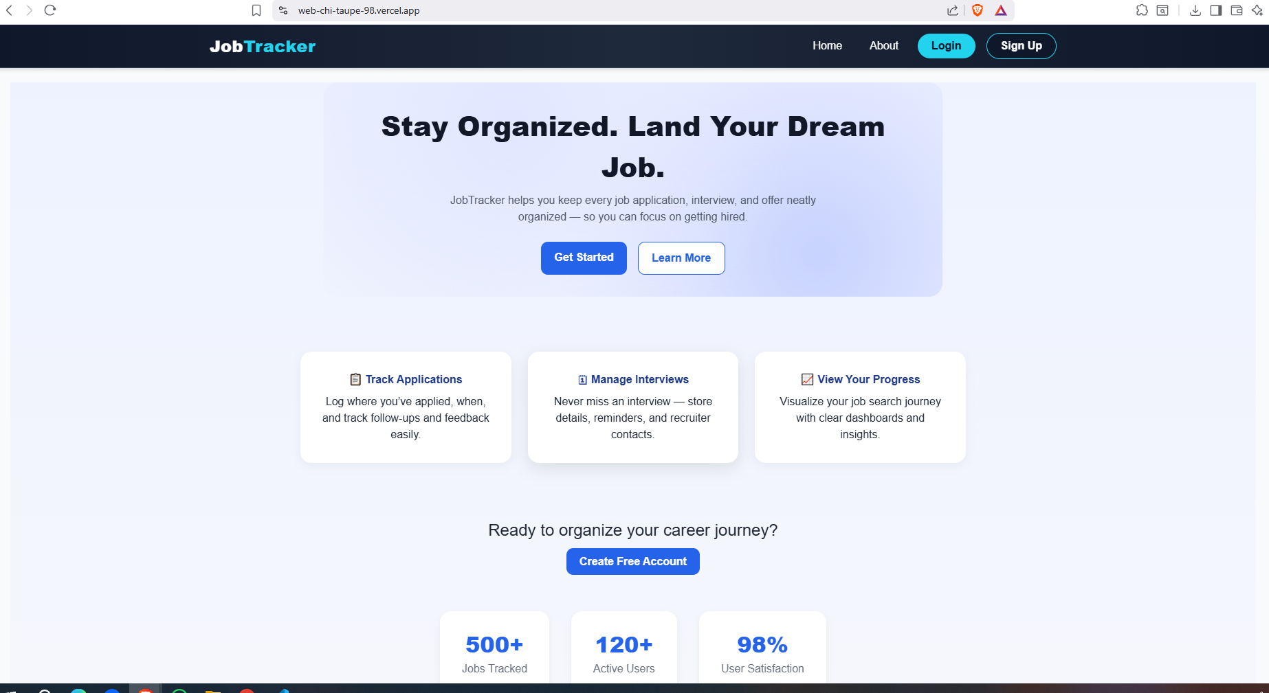 JobTracker preview